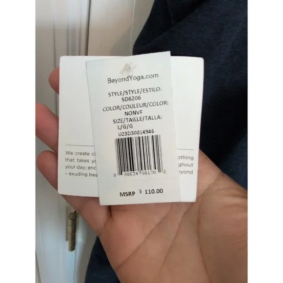 Beyond Yoga Spacedye Outlines Dress Mini Tank Dress Tennis Navy White Size Large - Picture 3 of 7